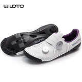 WILDTO Carbon Fiber Sole Cycling Shoes Hardness10 Wear Resistant Road Riding Sneakers Mens Thermoplastic Adjustable Bicyle Shoes