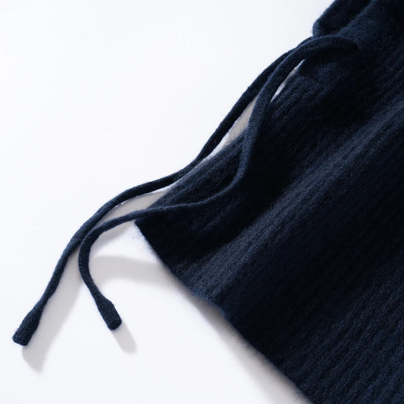Women's Pure Cashmere Knit Beanie & Scarf Hat