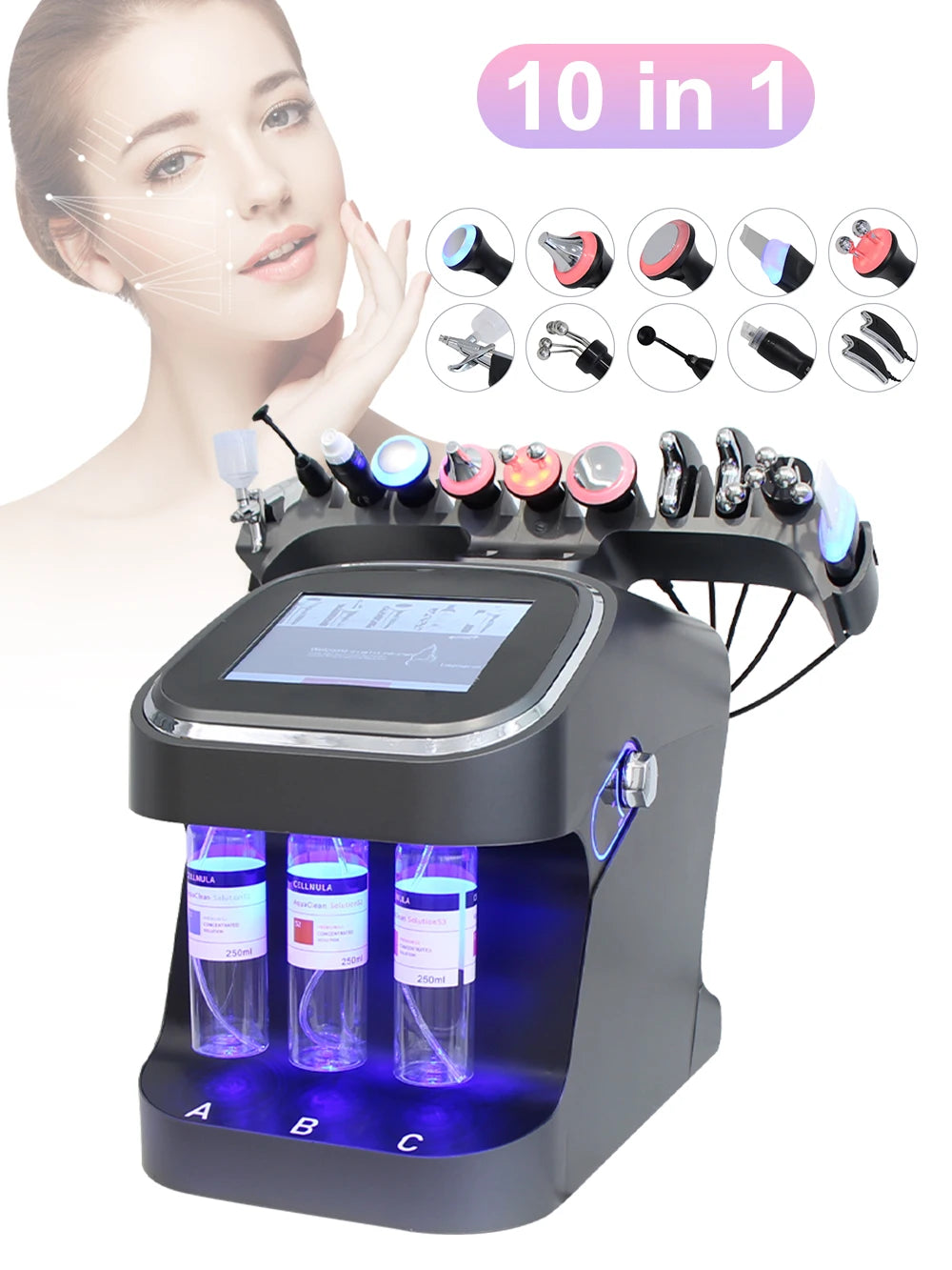 10-in-1 Hydra Facial Beauty Machine | Aqua Peel