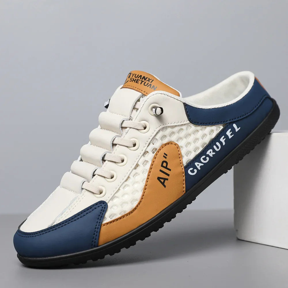 Men's Fashion Soft-Sun Half Slippers Summer Men Trendy Bottom Casual Shoes Soft Sole Support Shoes Sneakers Men's Shoes