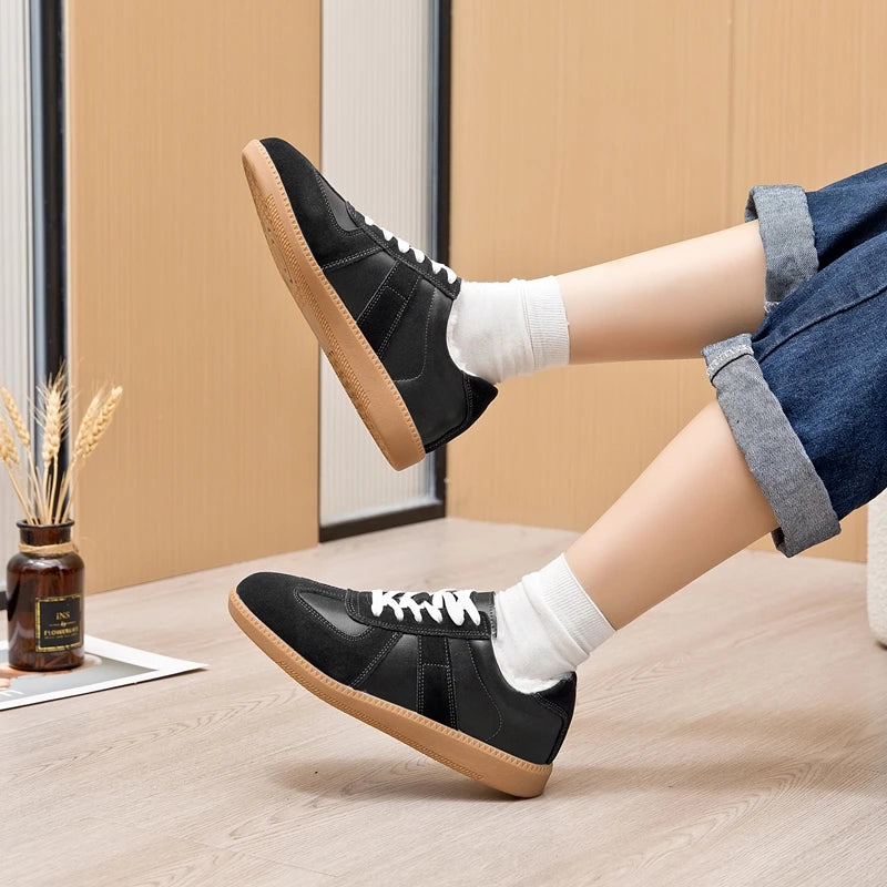 DIMANYU Women's Genuine Leather Bow Flats | Sizes 35–44