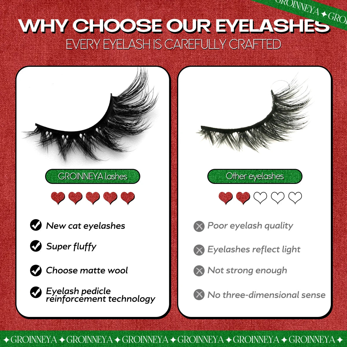 Optional 5Pairs 20Pairs Russian Strip Lashes 3D Mink Lashes Natural Dramatic Style Household Salon Eyelash Supply