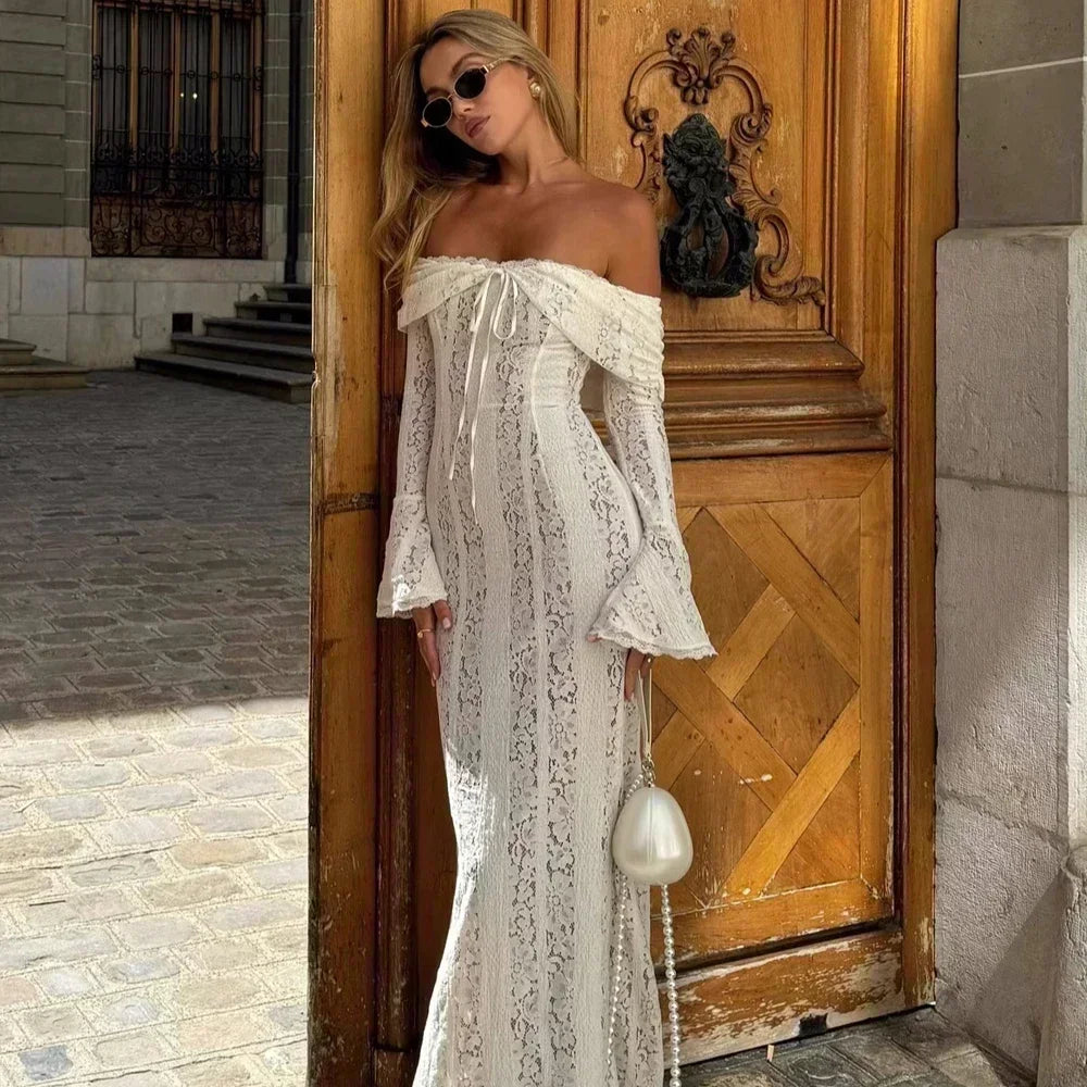 Suninheart Elegant Lace Evening Gown | Party & Prom Dress