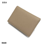 Dropshipping Custom Name Genuine Leather Men Women Business Card Holder Bifold Credit Card Case With ID Window