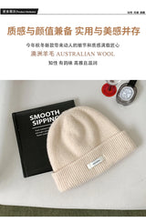 WinvyNee 100% Wool Knitted Beanie Hat – Women & Men