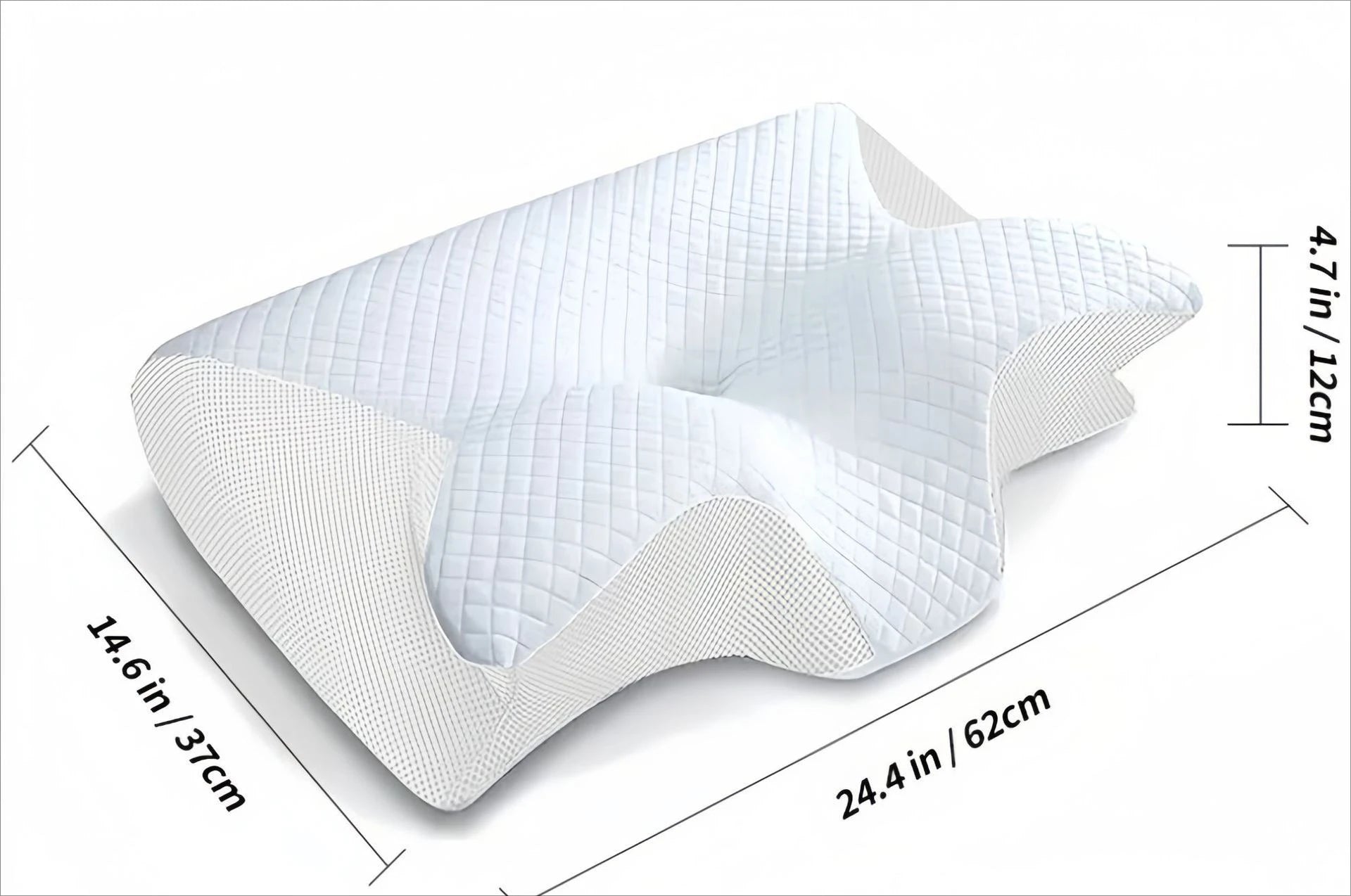 Ergonomic Neck Pillow for Side, Back, and Stomach Sleepers - Contoured Design, Soft Yet Firm Support, Shoulder Relaxation