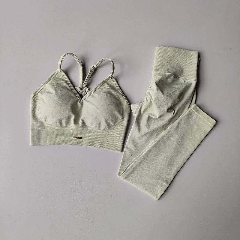 High-Waisted Peach Sculpt Yoga Set