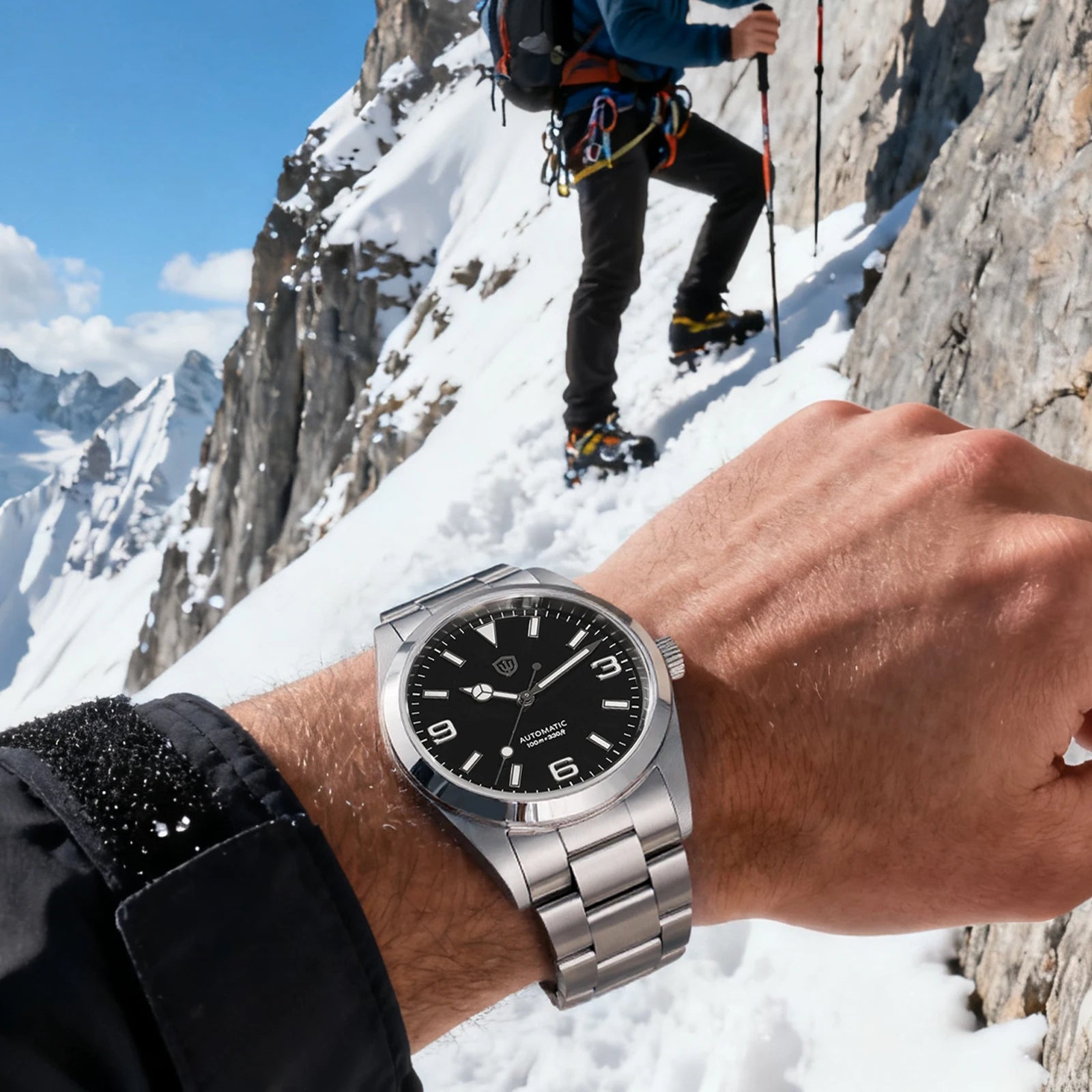 Watchdives WD6610 Luxury Watch Miyota 9015 Movement Mechanical Watch Stainless Steel 100m Waterproof Sapphire Wristwatch
