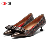 CHCH Women's Velvet Block Heel Pumps | Office & Evening