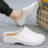 Men's and Women's Summer Breathable, Waterproof, Non-Slip Kitchen Shoes, Slip-On Beach Shoes, Toe-Toe Sandals and Slippers