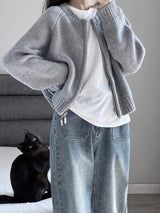 Women's Chic Knit Zip-Up Cardigan | Soft Fall & Winter Jacket