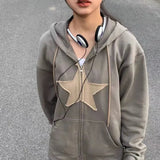 Men’s Y2K Star Print Relaxed Hoodie