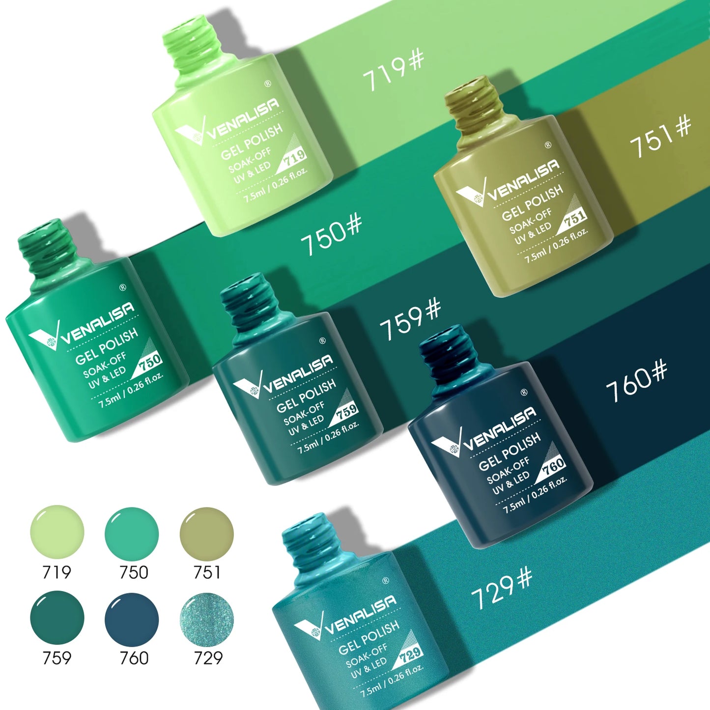 Venalisa HEMA-Free Gel Polish Kit | 6 Shades, 7.5ml