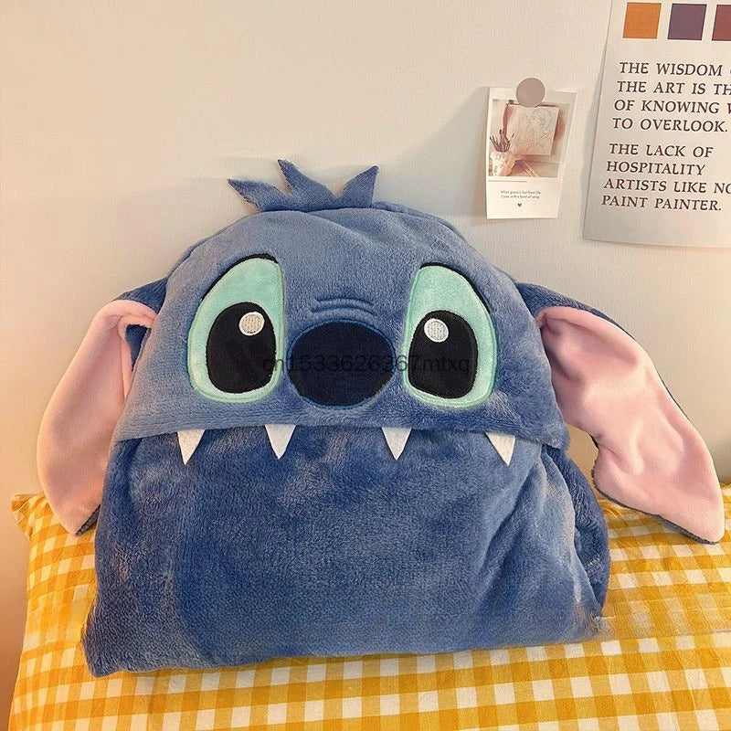 Stitch Hooded Cartoon Blanket