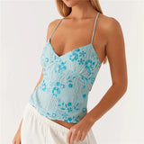 Y2K Sequin & Pearl Halter Crop Top
