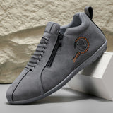 Low-Top Men's Versatile Comfortable Zippered Shoes for Outdoor Hiking and Casual Sports.