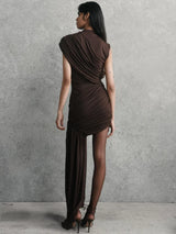 Elegant Ruched Sleeveless Mini Dress