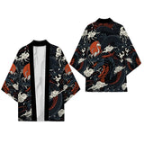 Men's Dragon Print Kimono Cardigan — Oversized Haori Yukata Shirt