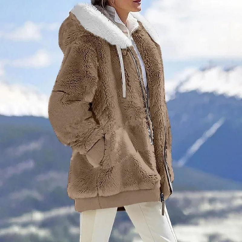 Women’s Casual Autumn & Winter Hooded Fleece Jacket