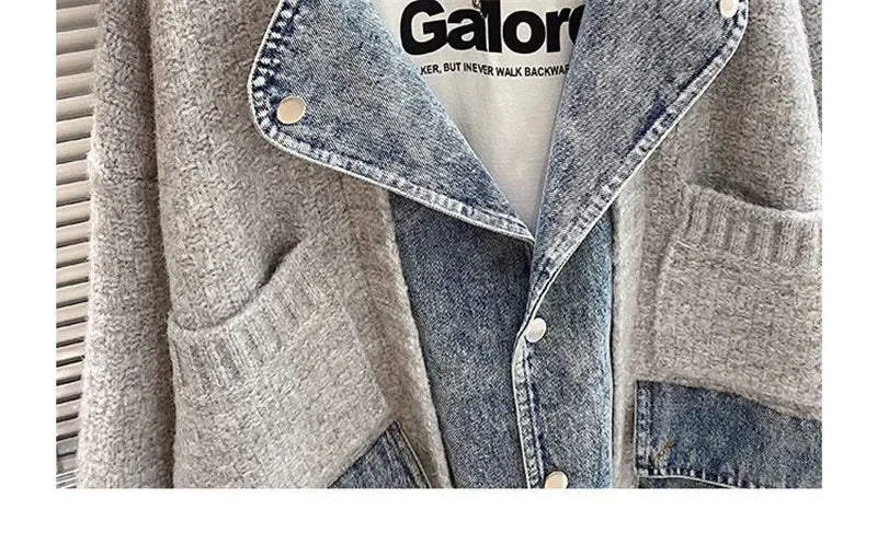 Layered Denim Jacket | Autumn/Winter Mixed-Media Streetwear