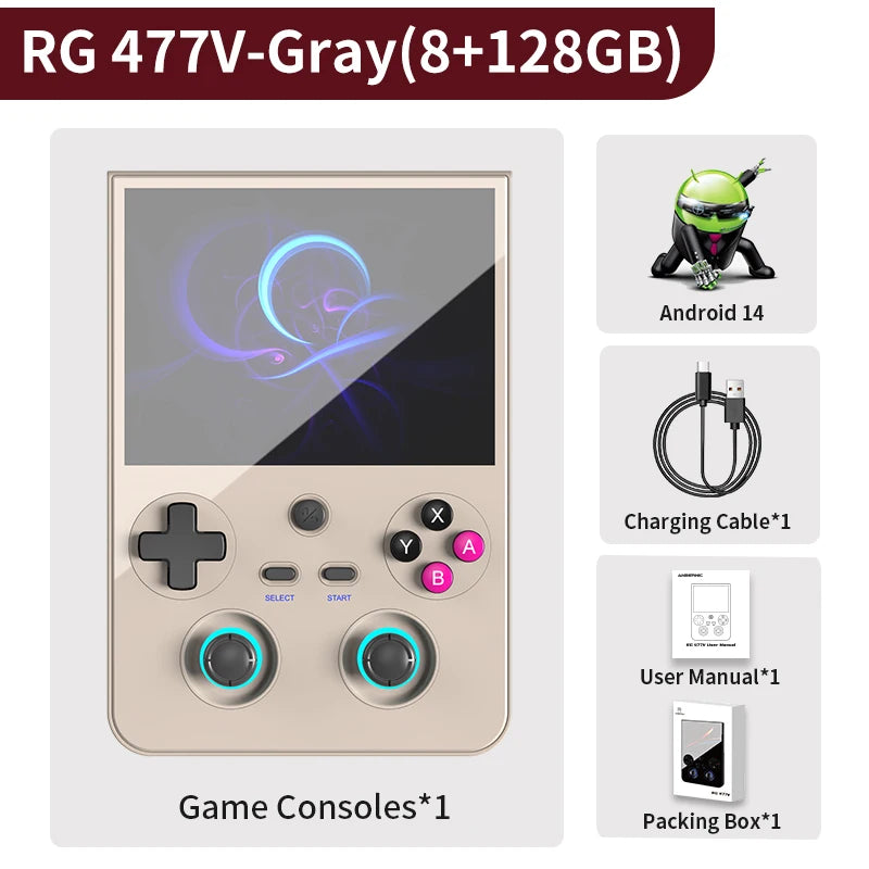 Anbernic RG477V Retro Handheld Console | Android 14 | 4.7" 120Hz