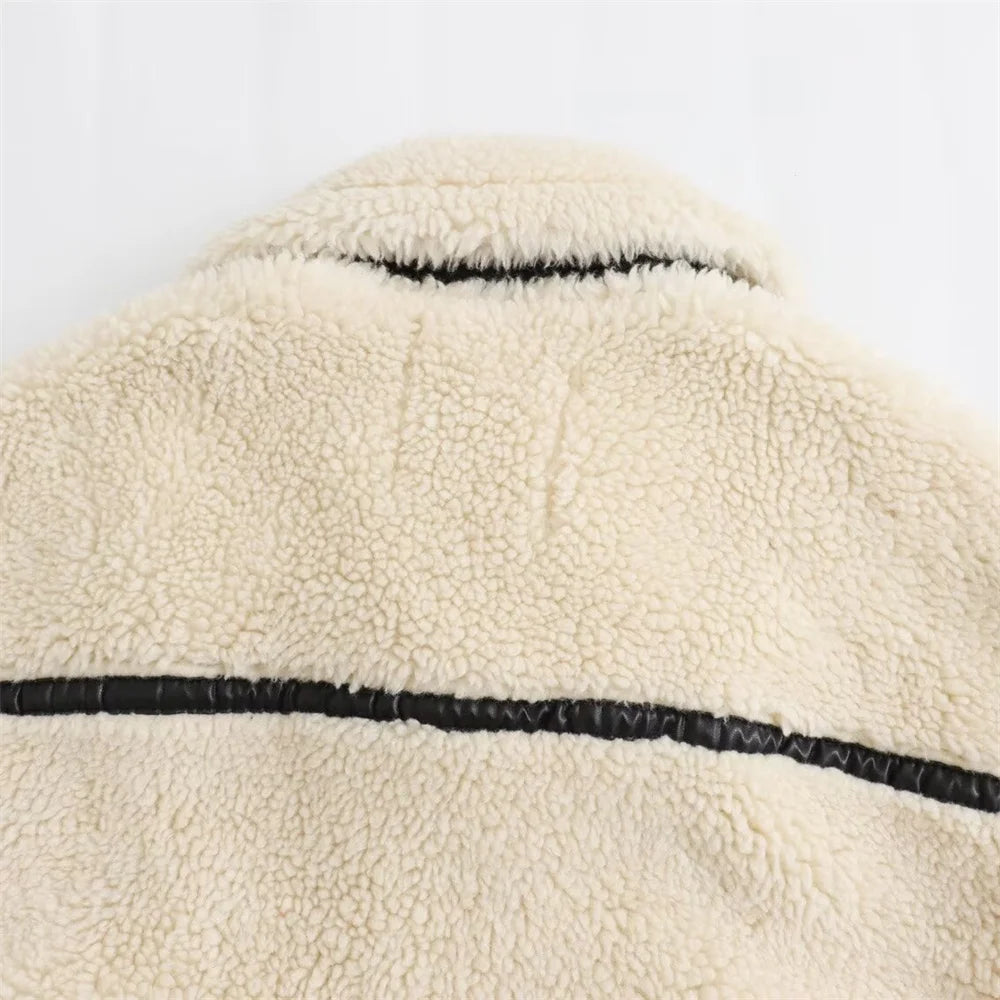 Faux-Fur Trimmed Moto Jacket