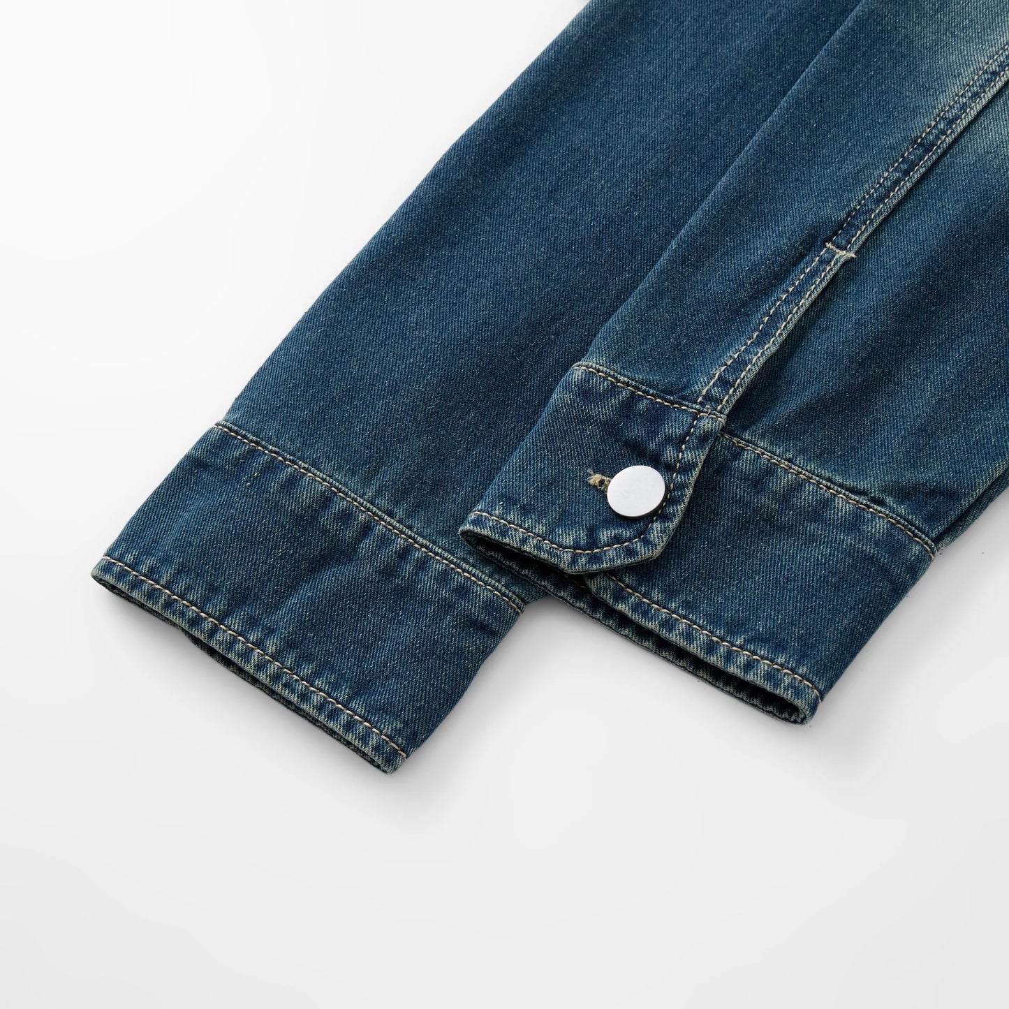Men's Casual Denim Shirt Jacket Classic Button Up Workwear Style Jean Coat for Spring Fall