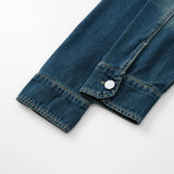 Men's Casual Denim Shirt Jacket Classic Button Up Workwear Style Jean Coat for Spring Fall