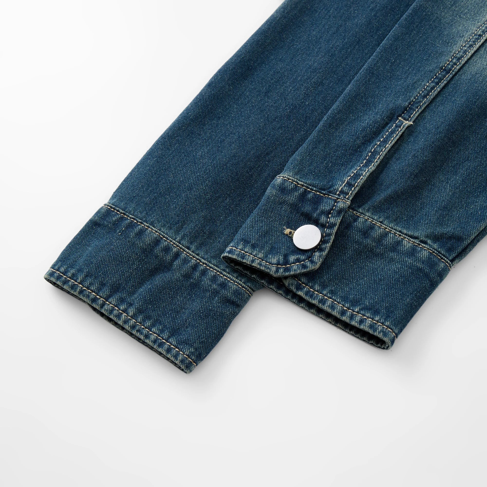 Men's Casual Denim Shirt Jacket Classic Button Up Workwear Style Jean Coat for Spring Fall