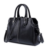 Genuine Leather Women Handbag Top Handle Shoulder Cross body Bag Fashion Oil Wax Cowhide Purses and Handbags Messenger Tote Bags
