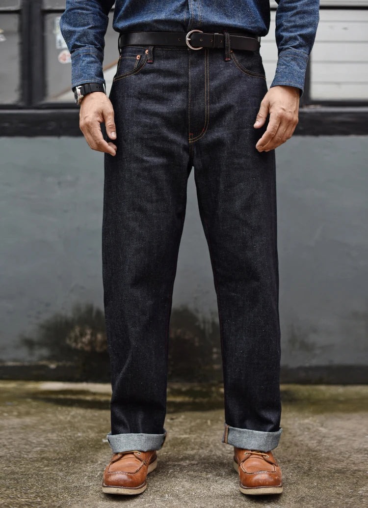 SauceZhan 344XX High-Rise Relaxed Selvedge Denim Jeans