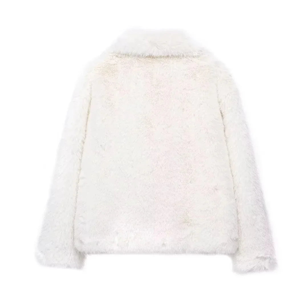 Elegant Faux Fur Oversized Coat