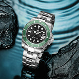ADDIESDIVE NEW Luxury Men’s Quartz Watch 200M Diver Watch BGW9 Super Luminous Ceramic Bezel Stainless Steel Business Wristwatch