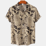 Men's Retro Hawaiian Print Short Sleeve Casual Shirt