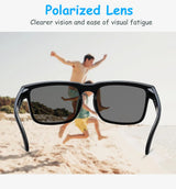 KDEAM For Young Age Small Size Polarized Sunglasses Reduce Glare and Enhance Clarity for Outdoor Sport Youthful Sun Glasses TR90