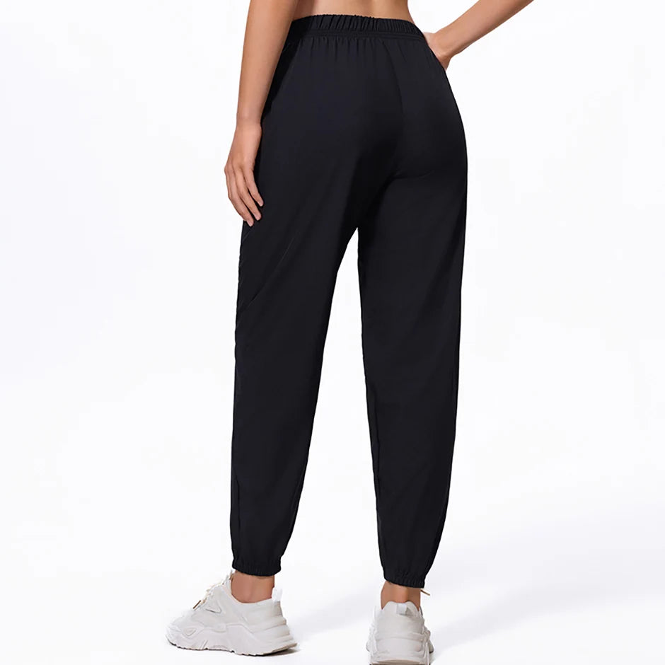 Women's Ankle-Length Harem Pants with Pockets