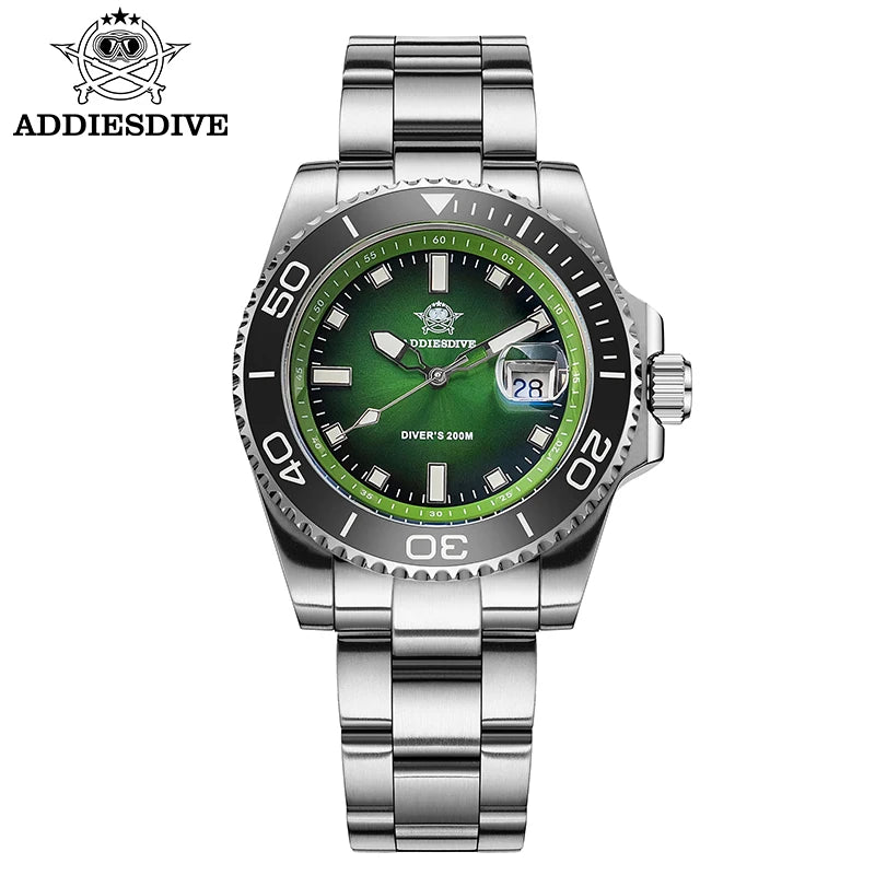 ADDIESDIVE 41mm Man Luxury Watch Japan 2115 Quartz Movement Watch Luminous 200m Waterproof 316L Stainless Steel Dive Watches