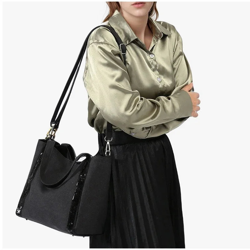 Women's Faux Suede Satchel Bag