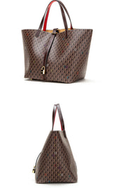 Classic Style Women's Large-capacity Handbag Letters Print Design Small Metal Accessories Exquisite Workmanship