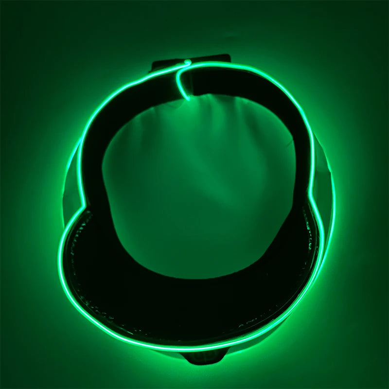 New Luminous White Sailor Captain Yacht Caps Wheat Embroidery LED Glow Navy Marine Hat Men Women Cosplay Halloween Costume Hats