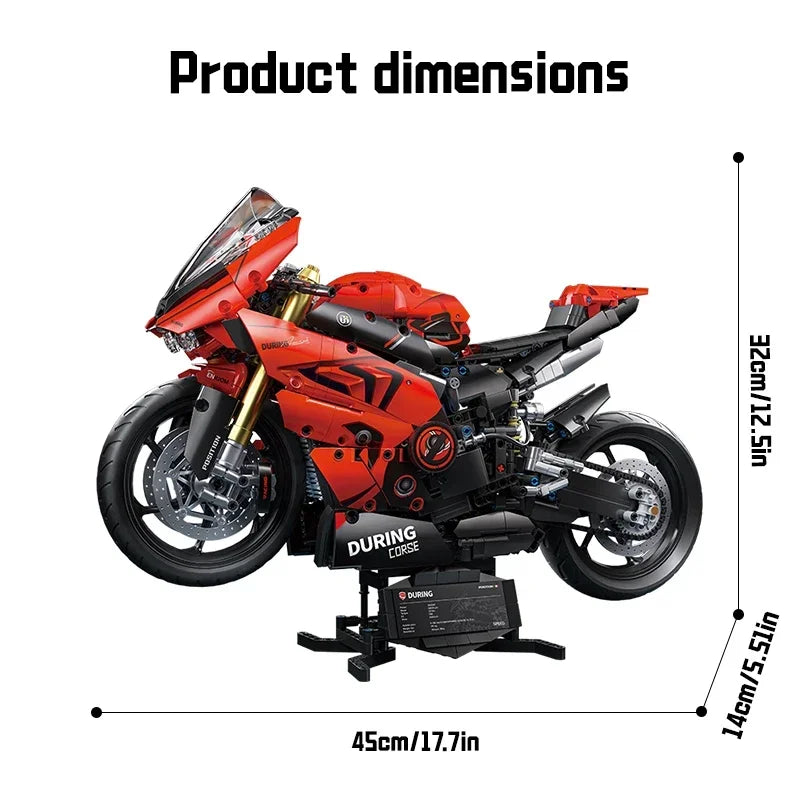 ToylinX 1:5 Motorcycle Building Set, 2024 Pieces
