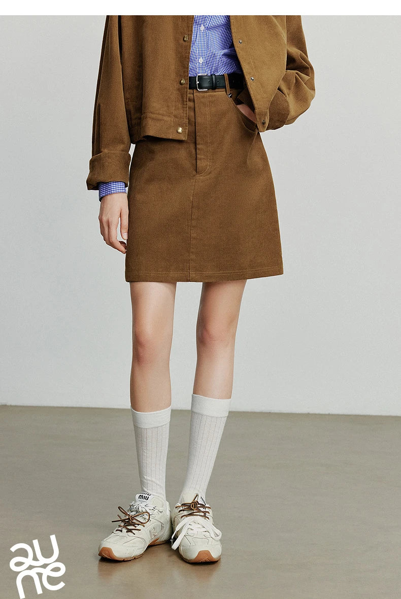 Toyouth Corduroy A-Line Mini Skirt | Autumn 2025