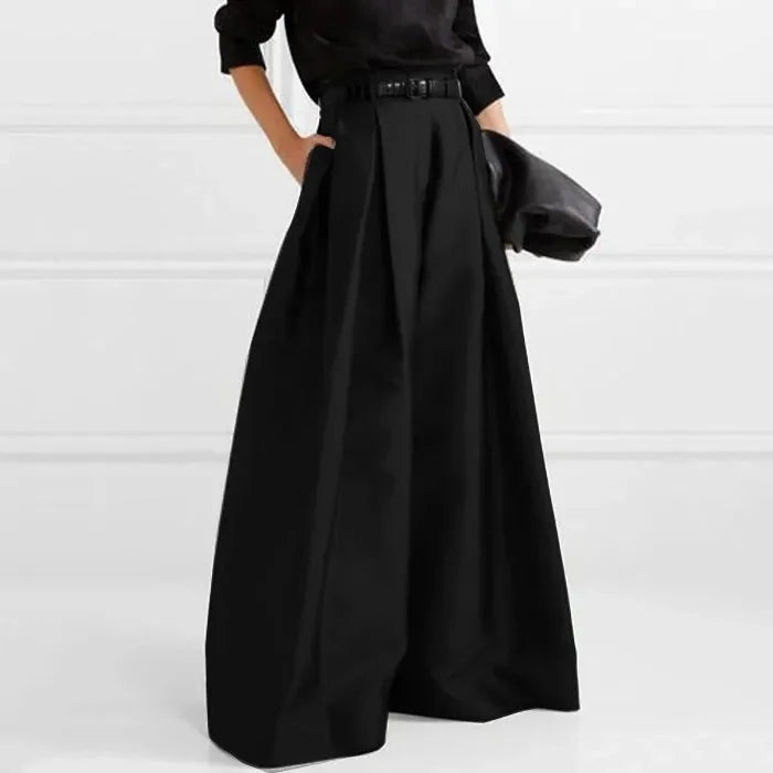 Women's High-Waisted Pleated Wide-Leg Pants