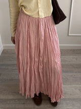 Women's Pleated Maxi Skirt – Elegant A-Line Beach Style