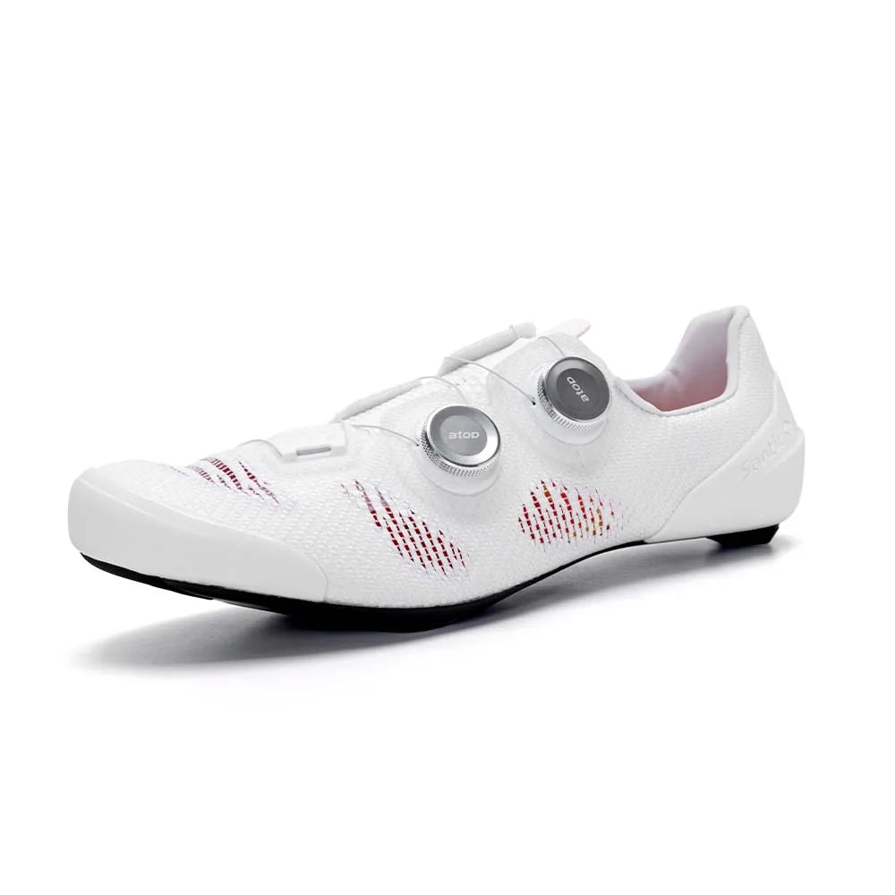 Santic Road Cycling Shoes Carbon Fiber Road Lock Shoes 14 Hardness Competition Ultra Light Cycling Shoes Suitable