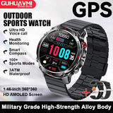 2026 New Military Bluetooth Call Smart Watch Built-in GPS Compass Barometric Altimeter 10ATM Waterproof Sports Smartwatches Men