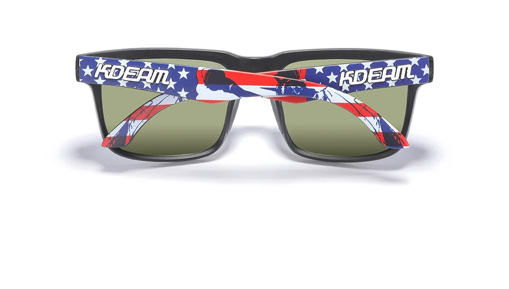 KDEAM All Black Men's Sunglasses Polarized And UV400 Protection Lens Driving Fishing Glasses Mirror With Complete Package