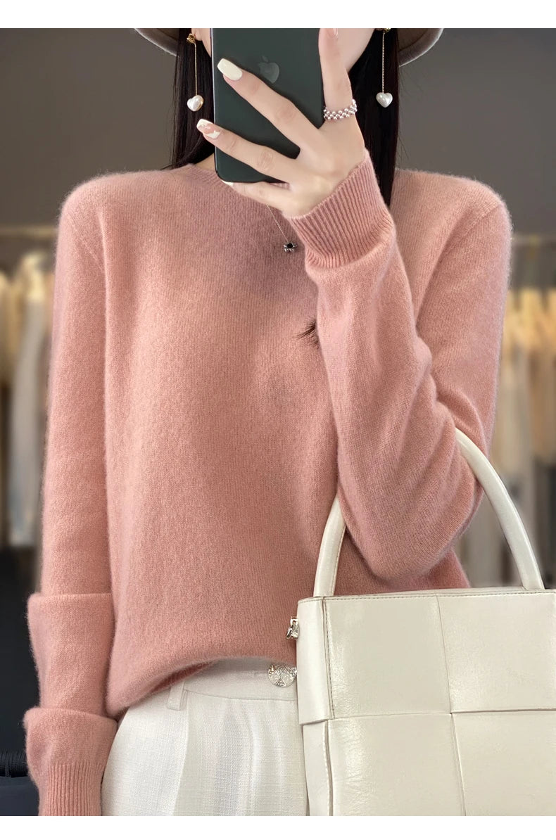 Women's Merino Wool Crew Neck Sweater