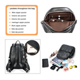 Zency Stylish White Black Genuine Leather Women Backpack A++ Quality Anti-theft Large Capacity Knapsack Travel Designer Rucksack