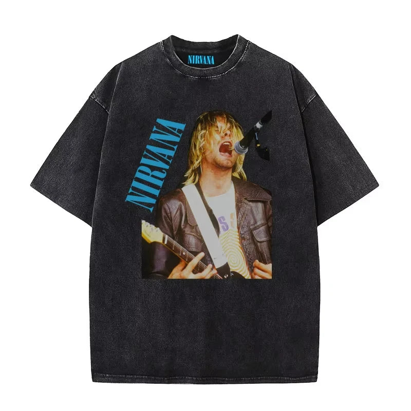 Nirvana In Utero Washed Cotton Oversized T-Shirt — Retro Y2K Streetwear Tee